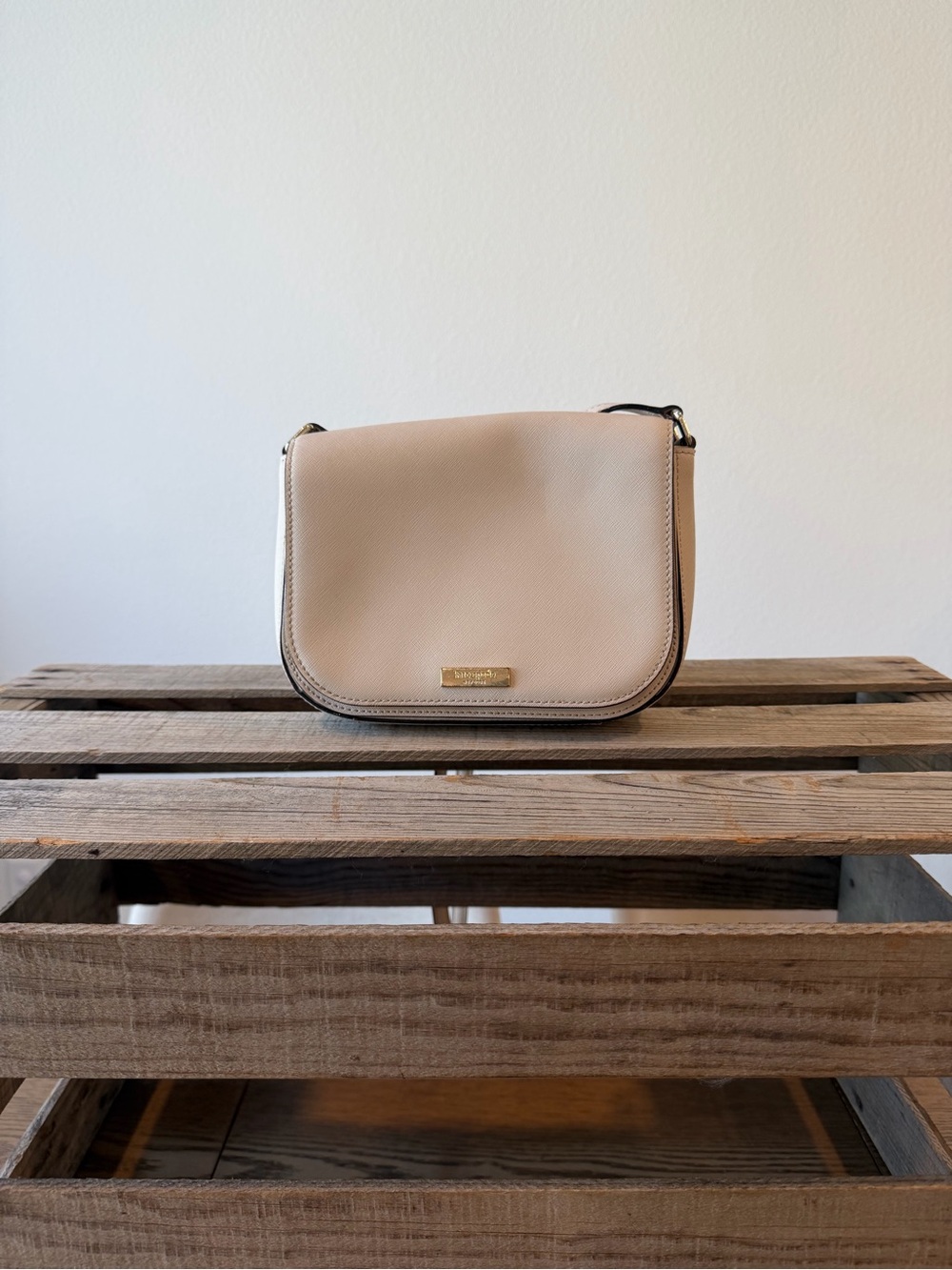 Kate Spade New York Blush Pink Saffiano Leather Crossbody Bag